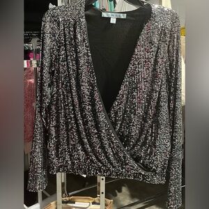 Sequin Wrap Top - Ready for holidays